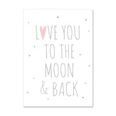 TPFLiving Poster Leinwand / Ballet Mädchen, Herz, Giraffe, Kaninchen für Kinderzimmer - / Verschiedene Größen - OHNE Rahmen - Modell D